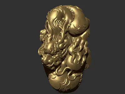dragon bust of woman 3D print model