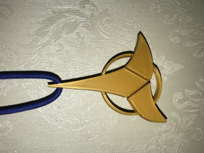 Klingon Cosplay Pendant Necklace Car Charm 3D print model