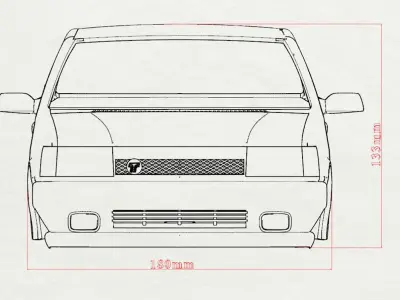 3d printable car Turkish Tofas Sahin Regata Fiat stl file 3D print model