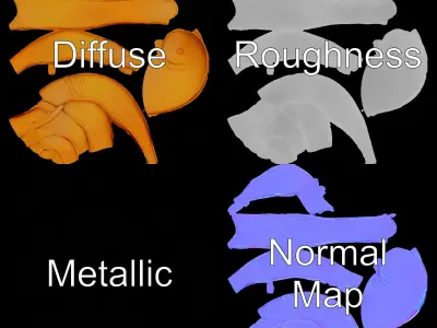 Croissant Model Pack for D Rendering and Gaming Low-poly 3D model