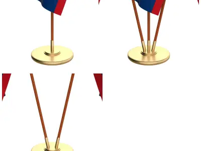 Belize Flag Pack 3D model