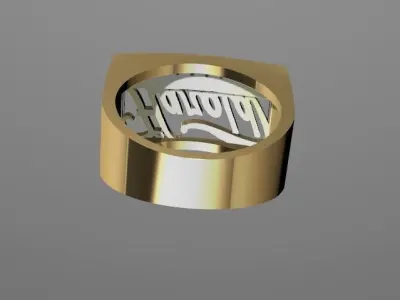 anillo de nombre harold 3D model
