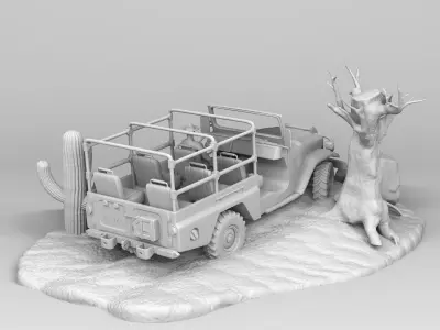 Safari jeep 3D print model