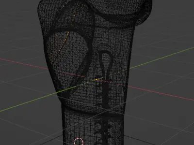 boxing glove leather Low-poly 3D model