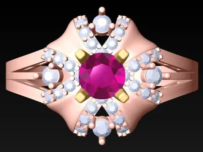 Diamond Ring - Womens Rings - GN243 3D print model