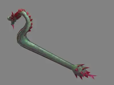Python monster - Giant snake Low-poly 3D model