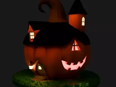 Halloween Pumpkin house 3D model