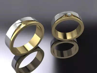 Wedding Ring Gold 3D print model