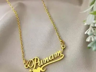 Heart-Lined Name Necklace 3D print model