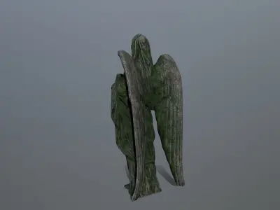Angel Statue 02 Low-poly 3D model