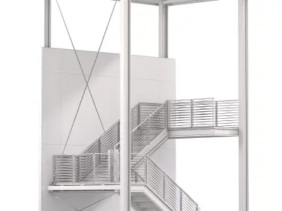 Factory Staircase 3D model
