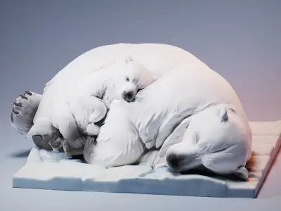 Polar bear  3D print model