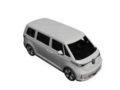 Volkswagen Camper Van 2026 Modern Electric Camper Lifestyle 3D model