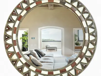 Inlay Round Mirror 3D model