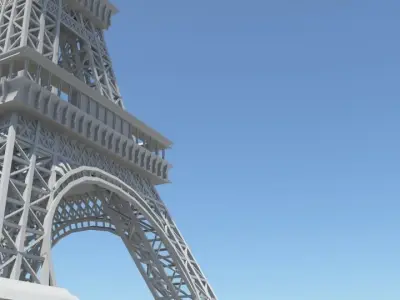 Eiffel Tower 3d design  Low-poly 3D model
