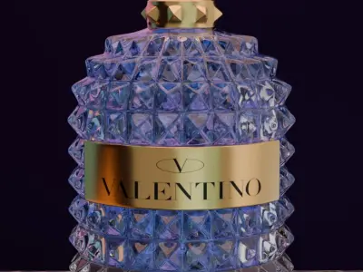 Valentino perfime lavender 3D model product for Advertising 3D model