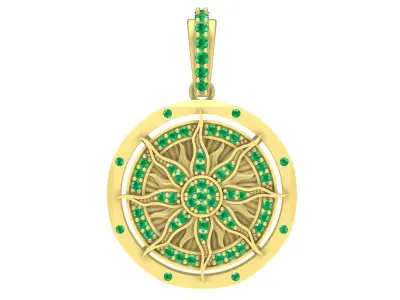 Luxury Floral Mandala Medallion Pendant Jewelry 3922 3D print model