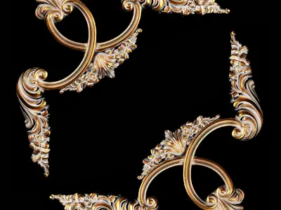 Classic carved 040 3D model
