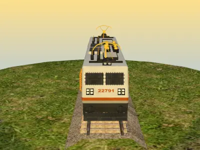 Indian Railway Electric Locomotive 3D Model 3D model