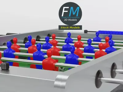 Foosball table football 2 3D model