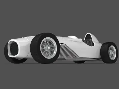 Vintage Race Car 3D model