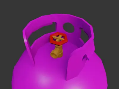 gas cylinders Free low-poly 3D model
