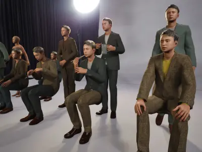 Modular Character - Asian Smart Casual Man - MY2 Low-poly 3D model