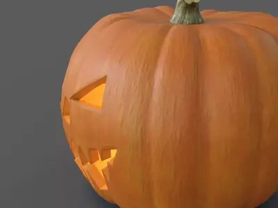 Halloween Pumpkin Low-poly 3D model