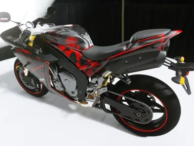 HQ Yamaha R1 3d model 3D model