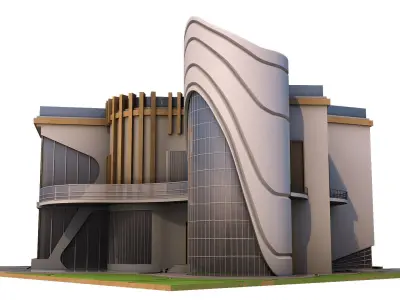 0020 - New Modern Villa - 2Ds Drawing - 3Ds Files 3D model