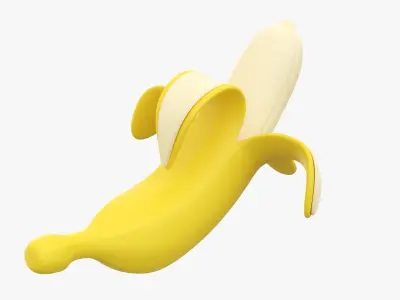 Banana fruit stylized  3D model