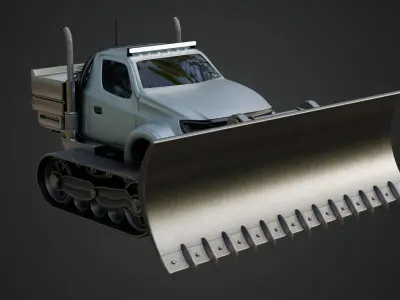 Snow Plow Truck 3D model