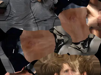 3D Scan Man Sport Runner 010 3D model