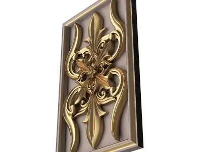 Rosette Carved Decoration CNC 028 Low-poly 3D model