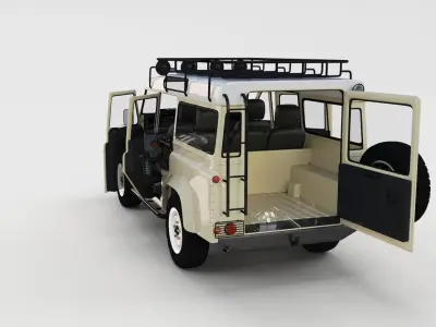 Full Land Rover Defender 110 Station Wagon rev 3D model