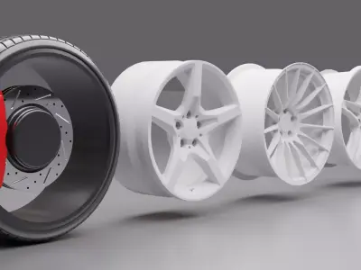 Rim pack Low-poly 3D model