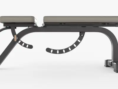 Weight flat bench adjustable 01 3D model