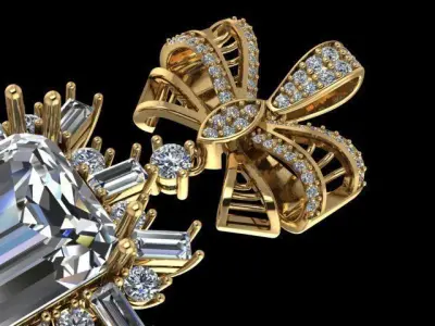 Jewelry earrings 3D print model