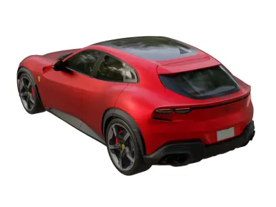 ferrari purosangue 2024 Low-poly 3D model