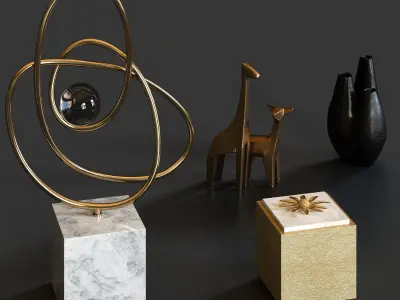 Set Of Decoration 46 items 3D model