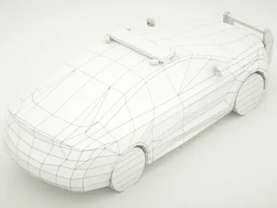 Generic Police v5 Sedan Low-poly 3D model