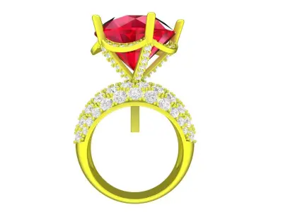 A7555 New Design Asian Diamond Fashion Women Ring 3D print model