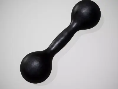 Cast Dumbbell 3D model