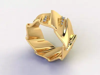 Ring Wave 3D print model