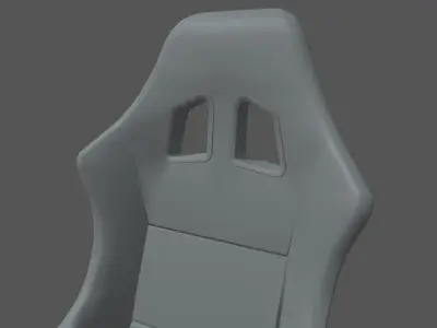 Car Seat 08 Low-poly 3D model