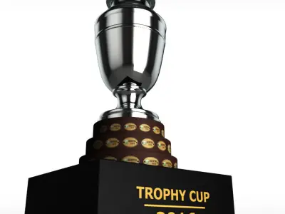 Copa America cup trophy low detail Low-poly 3D model