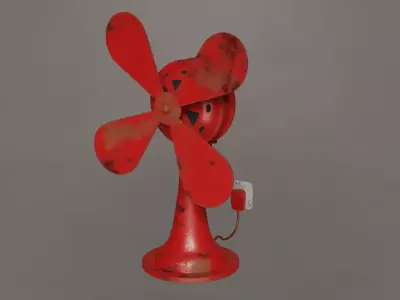Desk Fan 3D model