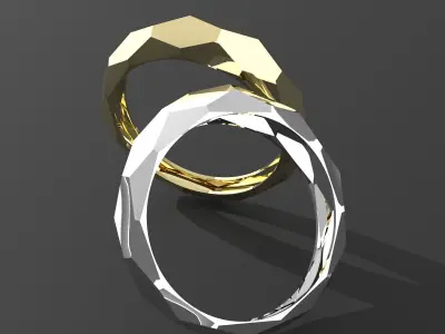 facet ring free Free 3D print model