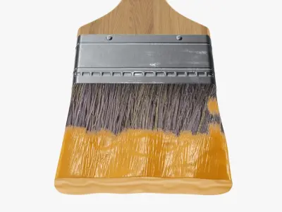 Regular painting brush 01 3D model