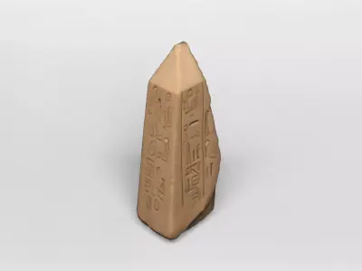 Ancient Egyptian Obelisk Fragment 3D model